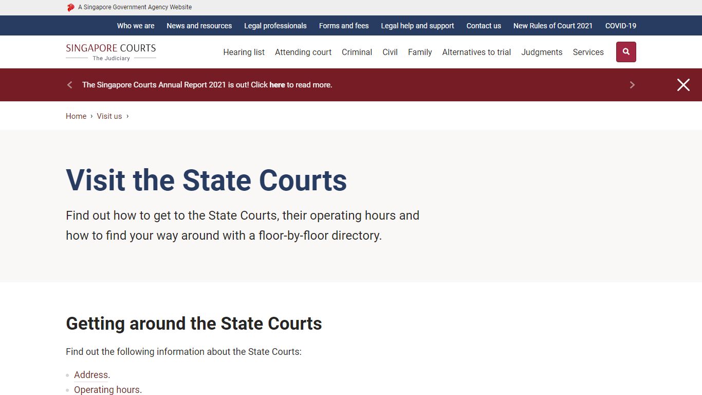 Visit the State Courts